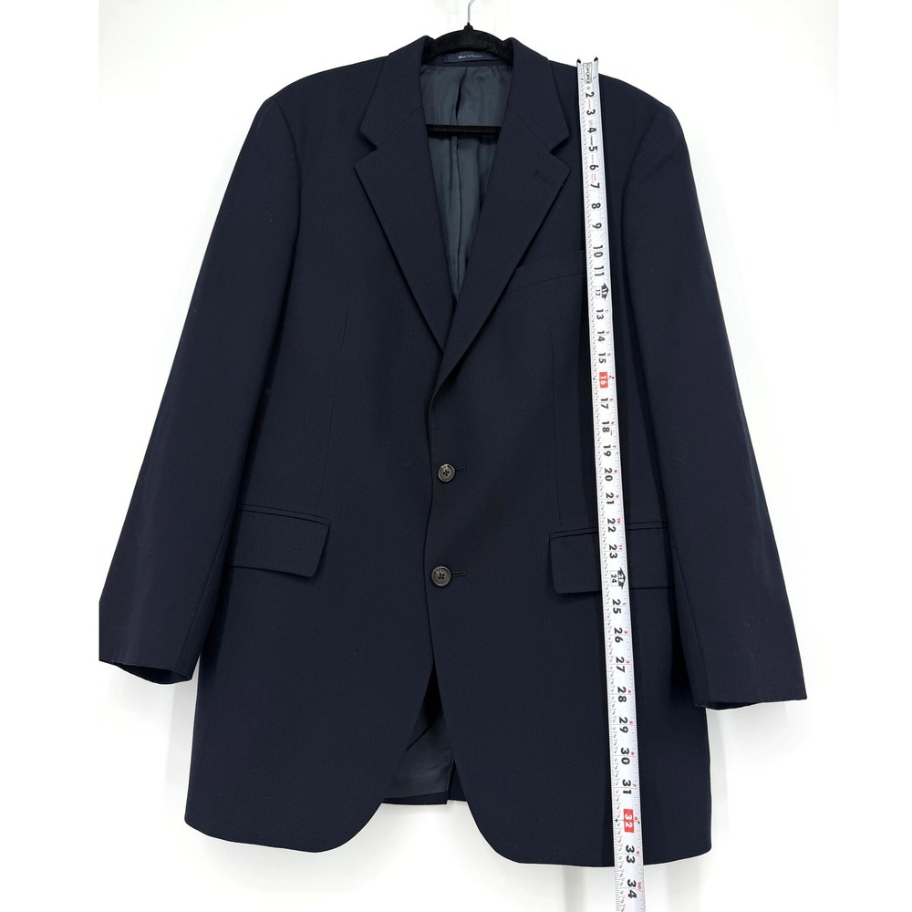 Ralph Lauren Mens Navy Blue 100% Wool 2-Button Blazer Sport Coat Vintage Canada - Picture 14 of 15
